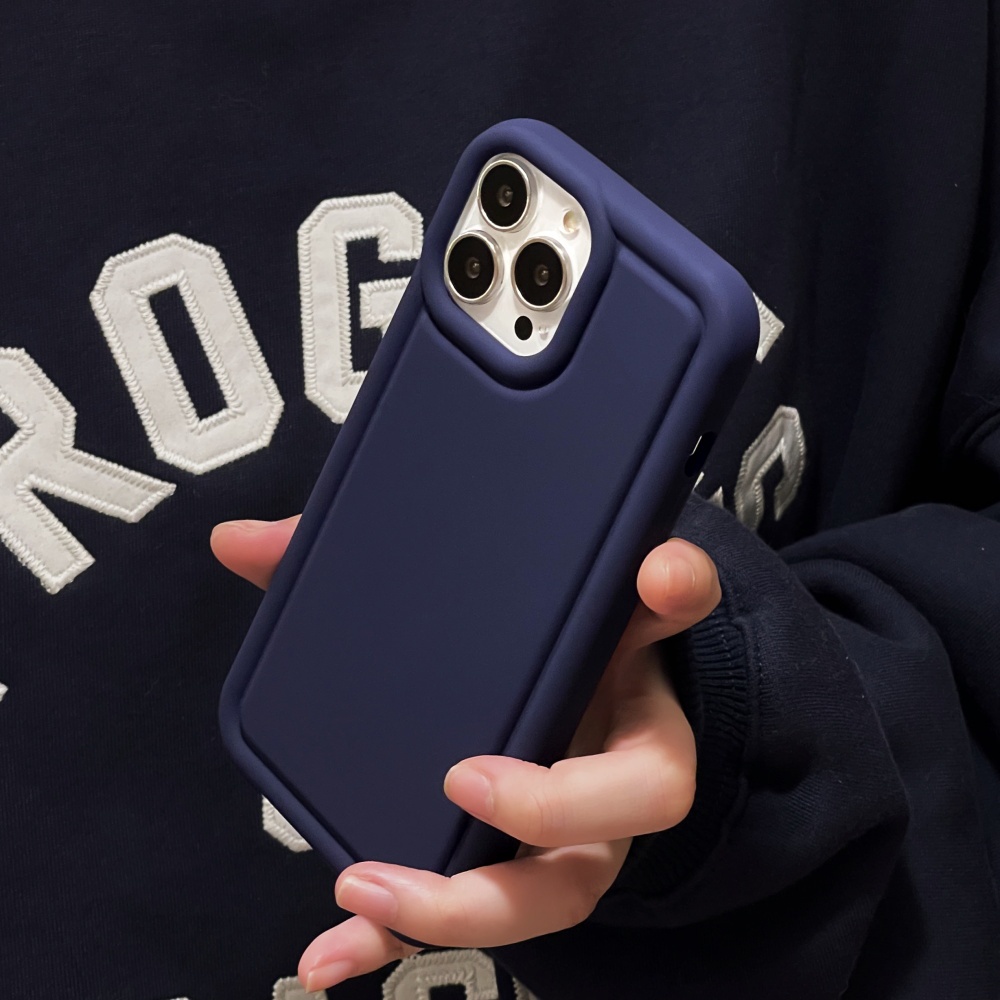 IPHONE Fashion Gaya Keren Blueberry Phone Case Kompatibel Untuk Iphone14 13 12 11 Pro Max 14 Pro Max Shockproof Matte Liquid Silikon Lembut TPU Belakang Ponsel Cover