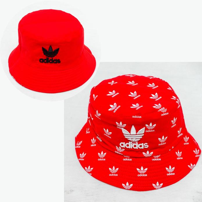 Topi Bucket Hat Adidas Import Mirror / Bucket Hat Bolak Balik