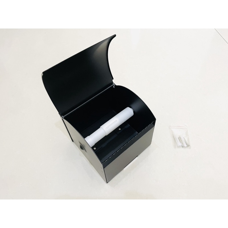 9867 Tempat Tissue Toilet Holder Tisu Gulung Roll WC Kamar Mandi Hitam