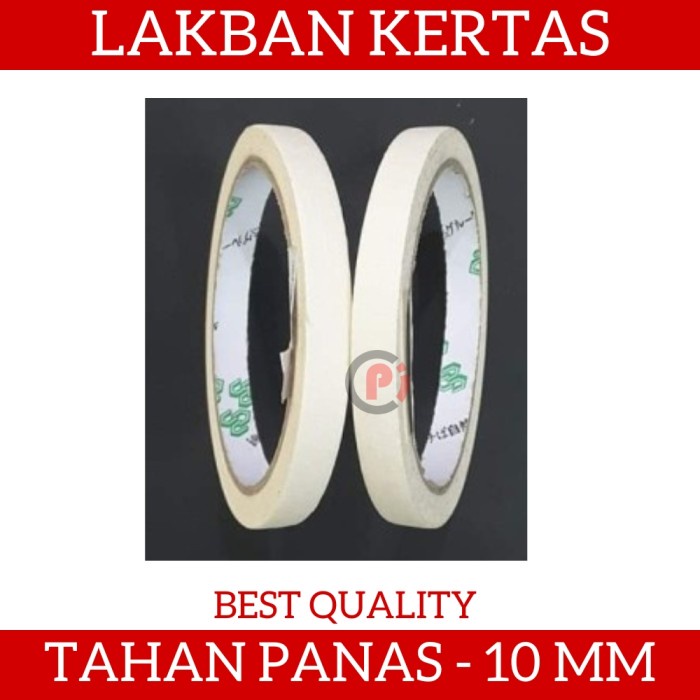 Masking Tape Lakban Kertas Tahan Panas Lebar 10mm