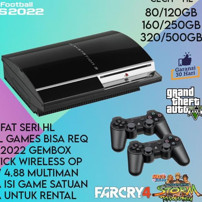 New Stock PLAYSTATION / PS3 FAT CFW CECHL VOID JEPANG GB-80GB FULL GAME