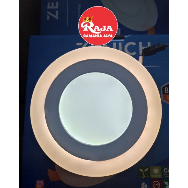Penel Light/Downlight/Lampu Plafon LED Bulat 2 Warna Berkualitas Super Terang Zenich SNI