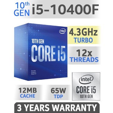Processor Intel Core I5 10400F 2.9Ghz 6 Core (Intel Lga 1200, Gen 10)