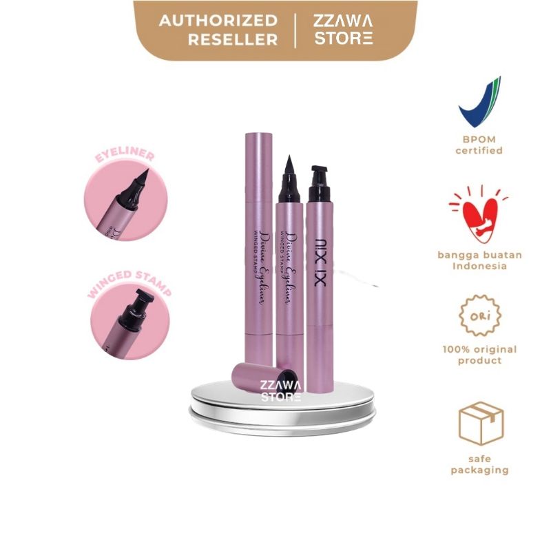 XI XIU Divine Eyeliner Pen Winged Stamp Waterproof Smudgeproof Intense Black