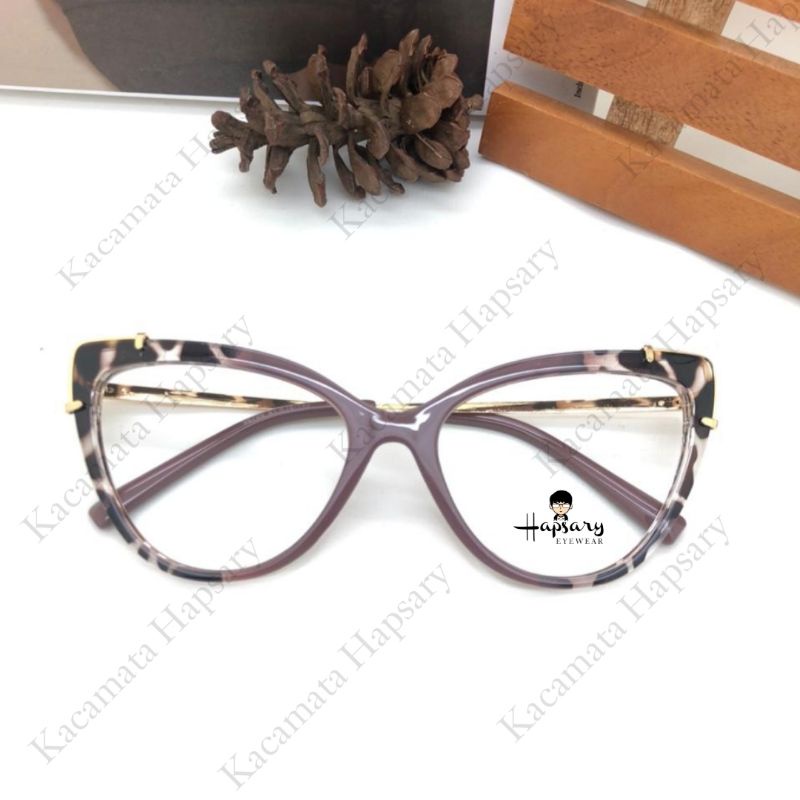 Kacamata Minus Antiradiasi Frame Wanita Cat eye 95709 | Anti UV Photocromic &amp; Bluecromic