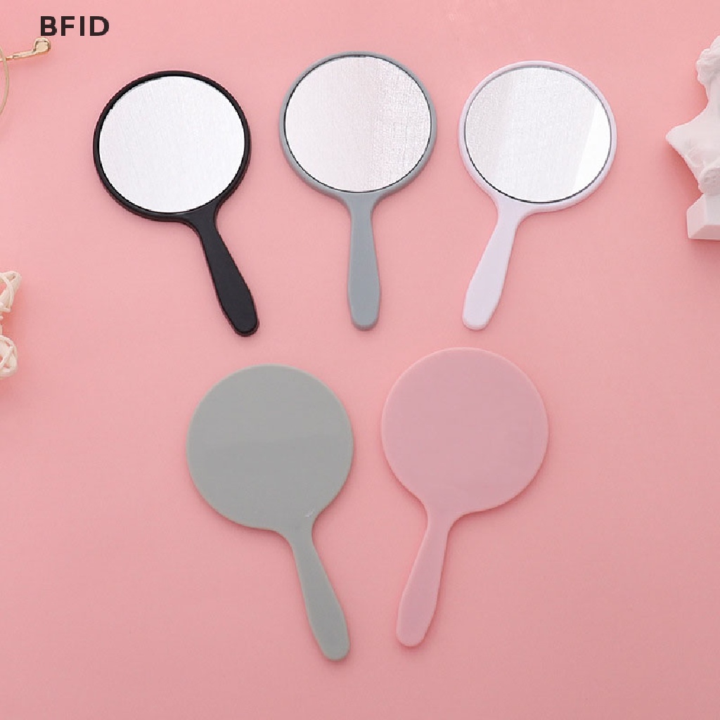 [BFID] Kaca Rias Make Up Genggam Bulat Vanity Mirror with Handle Hand Mirror Kosmetik [ID]