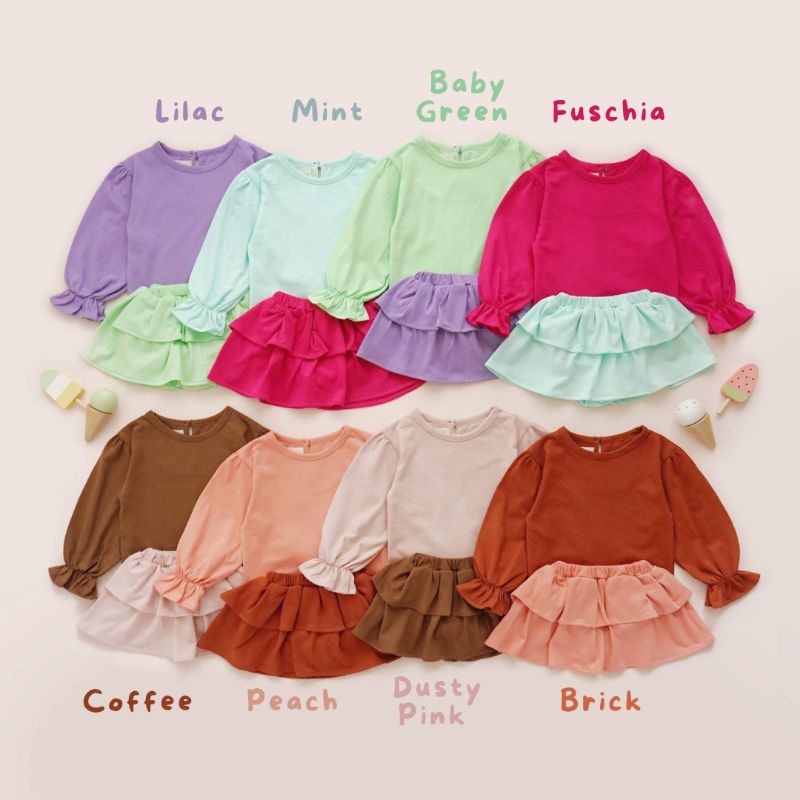 Hi Lubna - Marshmallow Set Kids Embassy Setelan Anak Perempuan