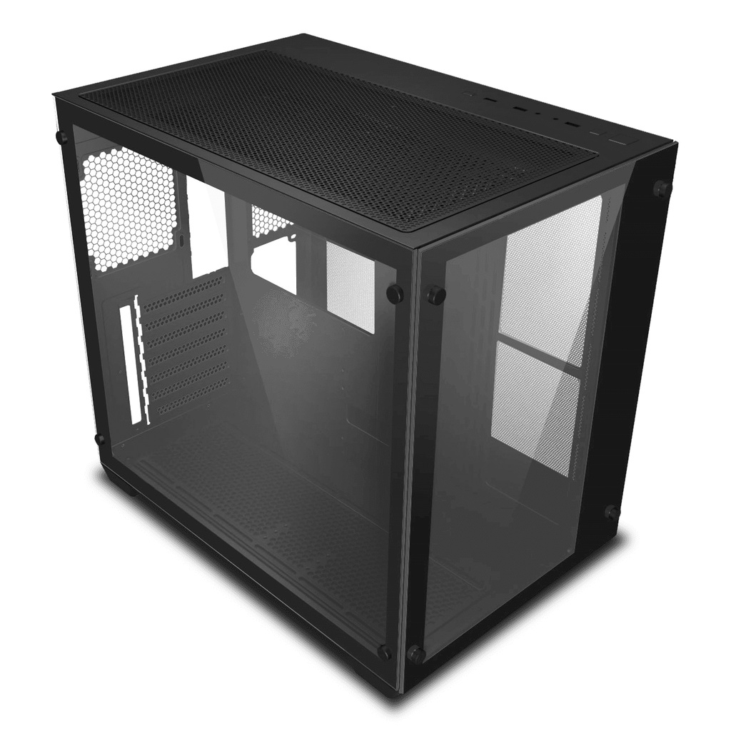 Casing HOSE Cruzzer Black Tempered Glass Gaming Case