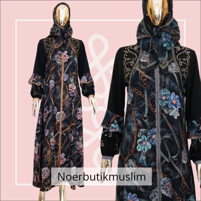 [ SALE ] Hikmat Fashion Original A9211-02 Abaya Hikmat A9211-02 - noerbutikmuslim - Gamis lebaran -