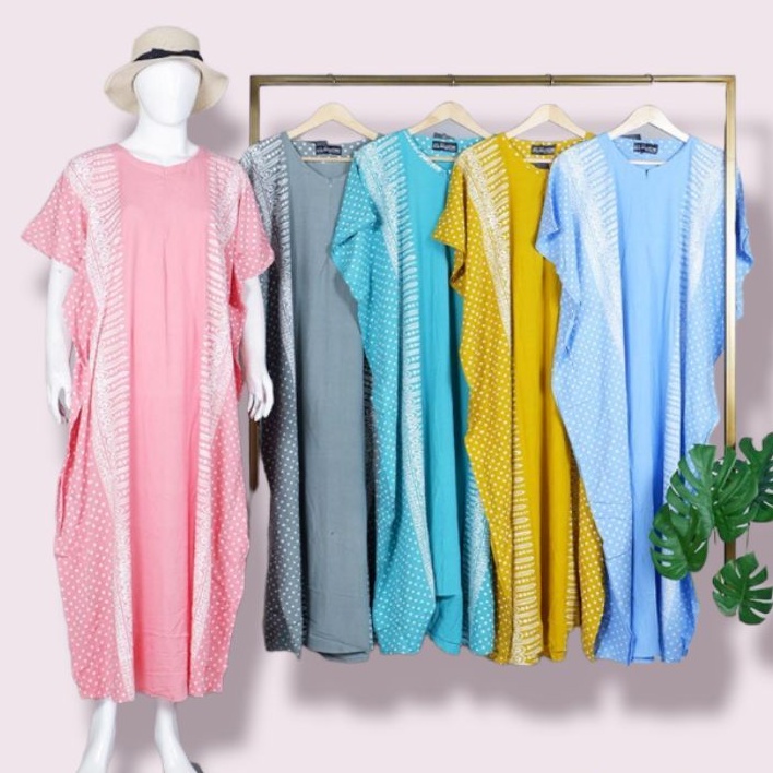 LK resleting sogan Batik Mahoni/ Longdress kalong kelelawar lowo jumbo kaftan daster busui batik Huz