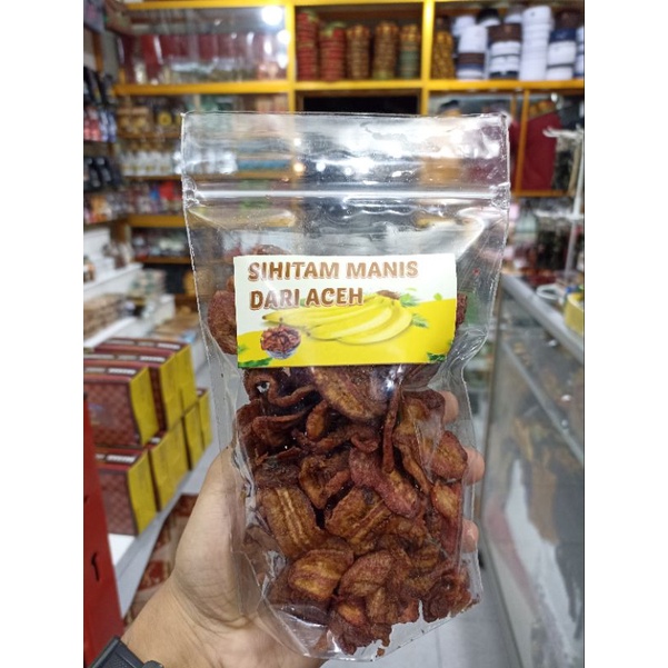 

Keripik pisang manis khas Aceh / cemilan keripik pisang manis khas Aceh