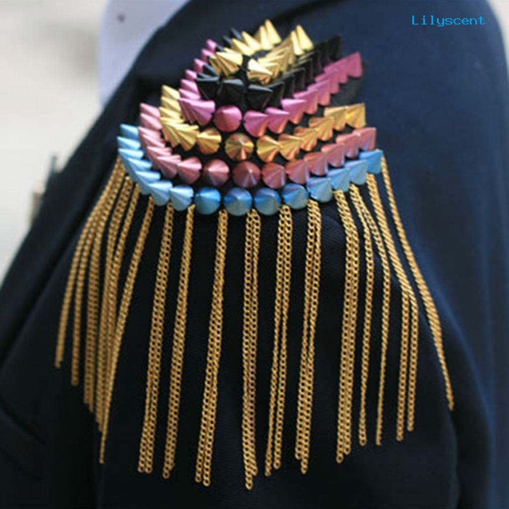 [LS] Bros Bahu Jumbai Perhiasan Punk Vintage Fringe Epaulette Decor