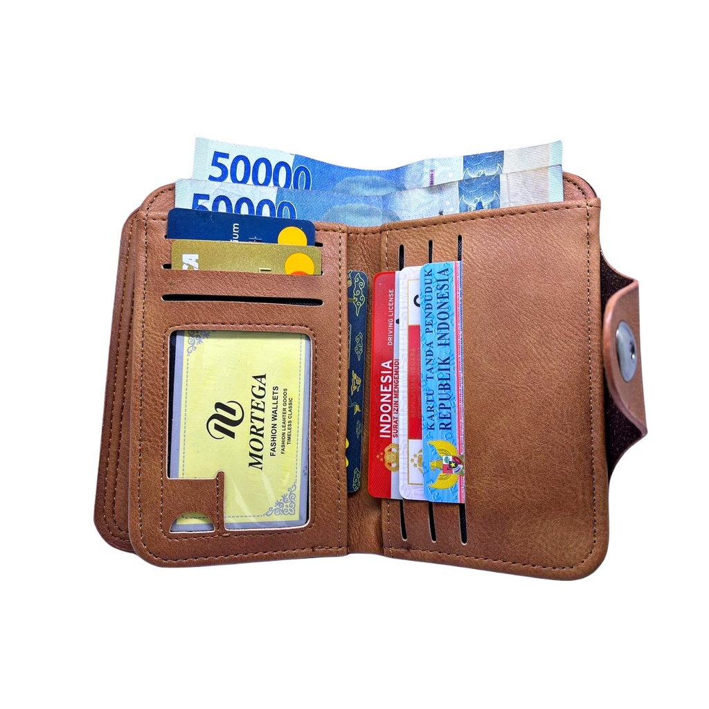 DOMPET MORTEGA PRIA KULIT PU UKURAN TANGGUNG / DOMPET LIPAT PRIA BAHAN KULIT - M-903