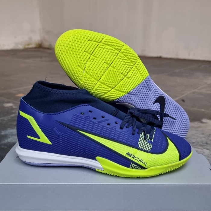 SEPATU FUTSAL NIKE MERCURIAL SUPERFLY8 ACADEMY BLUE SAPHIRE