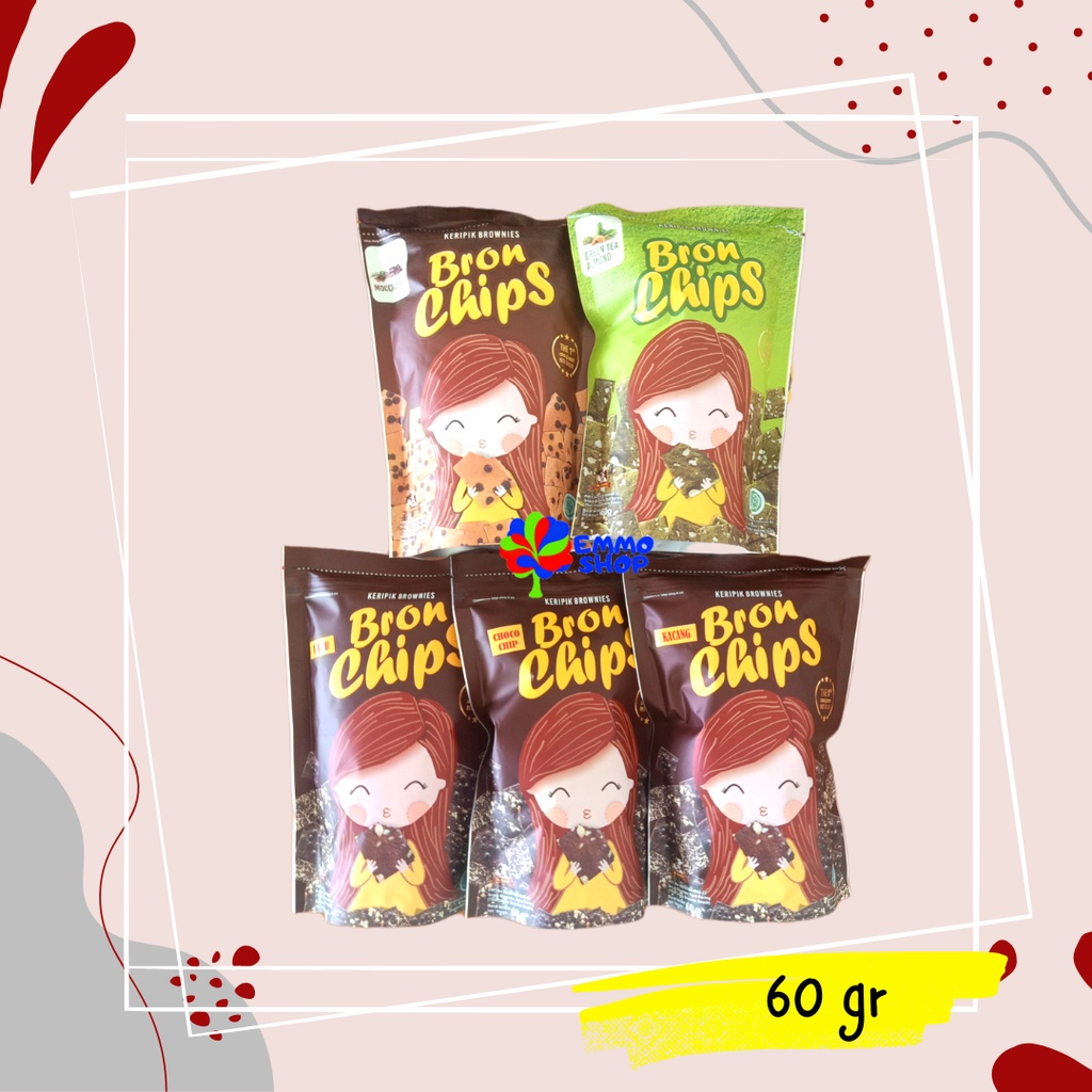 

Bron Chips Keripik Brownies / Kripik Bronchips / Brownis Kering Bronchip 60gr