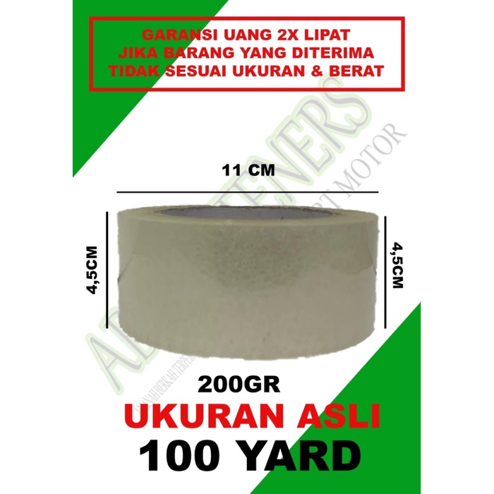 

LAKBAN SOLASI BENING BERKUALITAS 100 YARD 45MM ASLI 45 MICRON