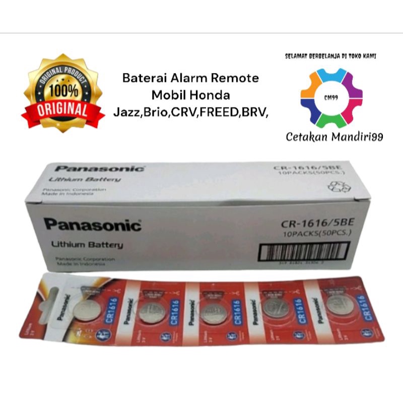 Baterai Panasonic CR 1616 Remote Kunci Mobil Honda