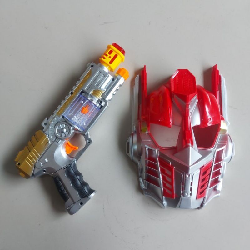 Mainan Set Topeng Dan Pistol Transformers - Tembakan Anak Laki Cowok