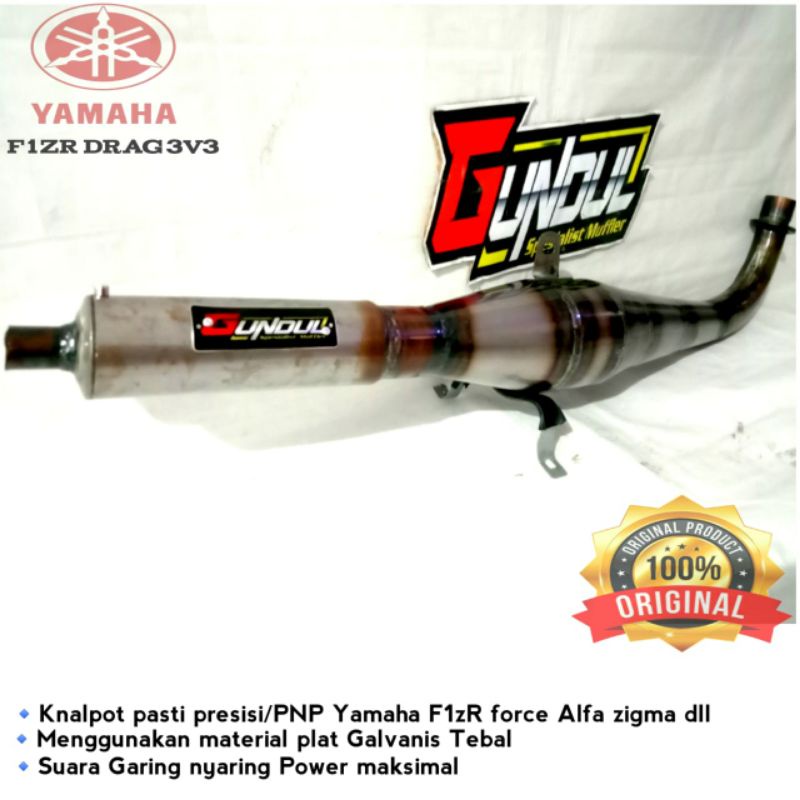 Knalpot racing exhaust fizr SS2 kolong drag 3v3 Fizr F1zr f1z force1 zigma Alfa kenalpot suara garin