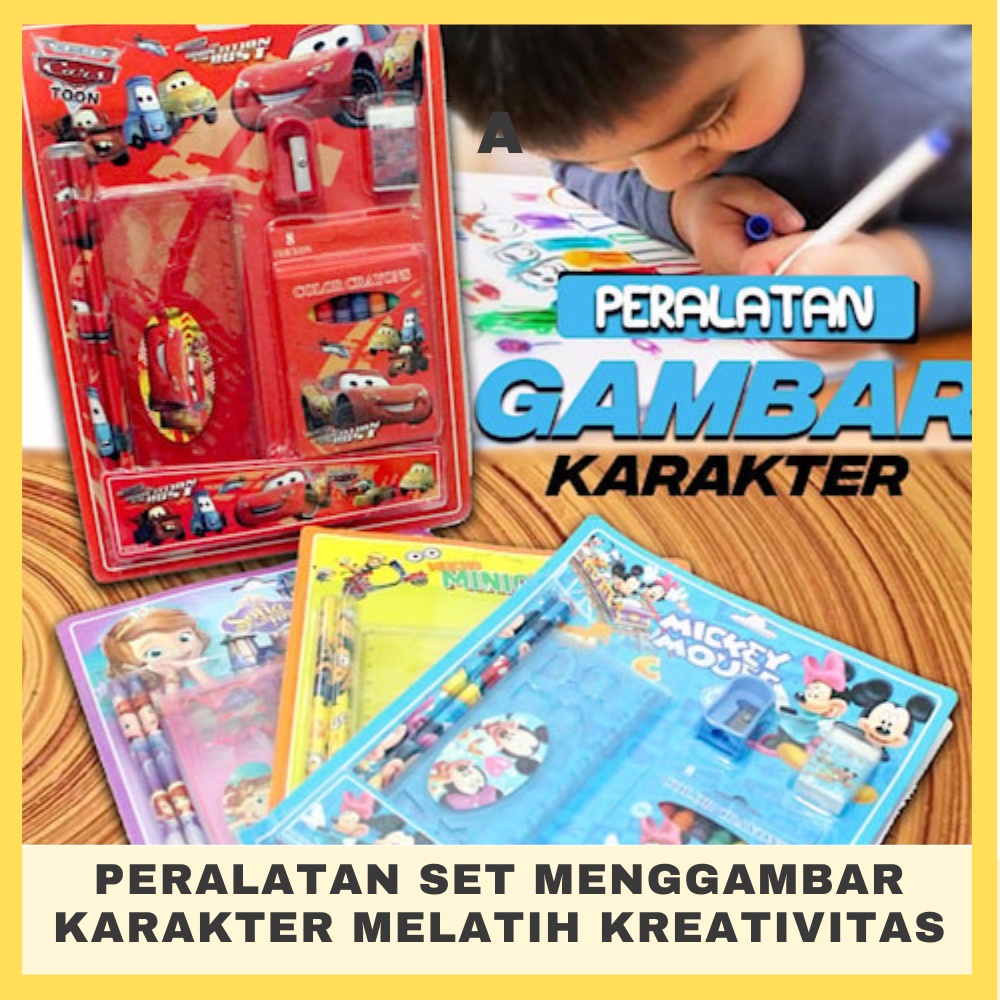 

PERALATAN SET MENGGAMBAR KARAKTER MENGASAH SENI DAN KREATIVITAS