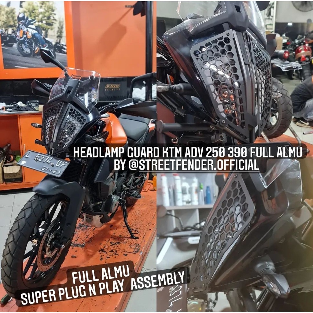 Cover Headlamp / Head Lamp Guard / Pelindung Lampu Depan KTM ADV 390 Adventure by Street Fender (Ori