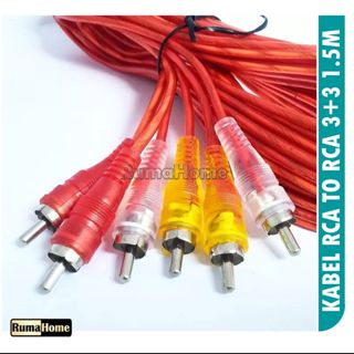 kabel 3 Rca To 3 Rca tv, dvd &amp; 2 Rca to audio / Kabel Rca - Rca Av Video &amp; Kabel Jack 2in1 Aux Audio to 2Rca