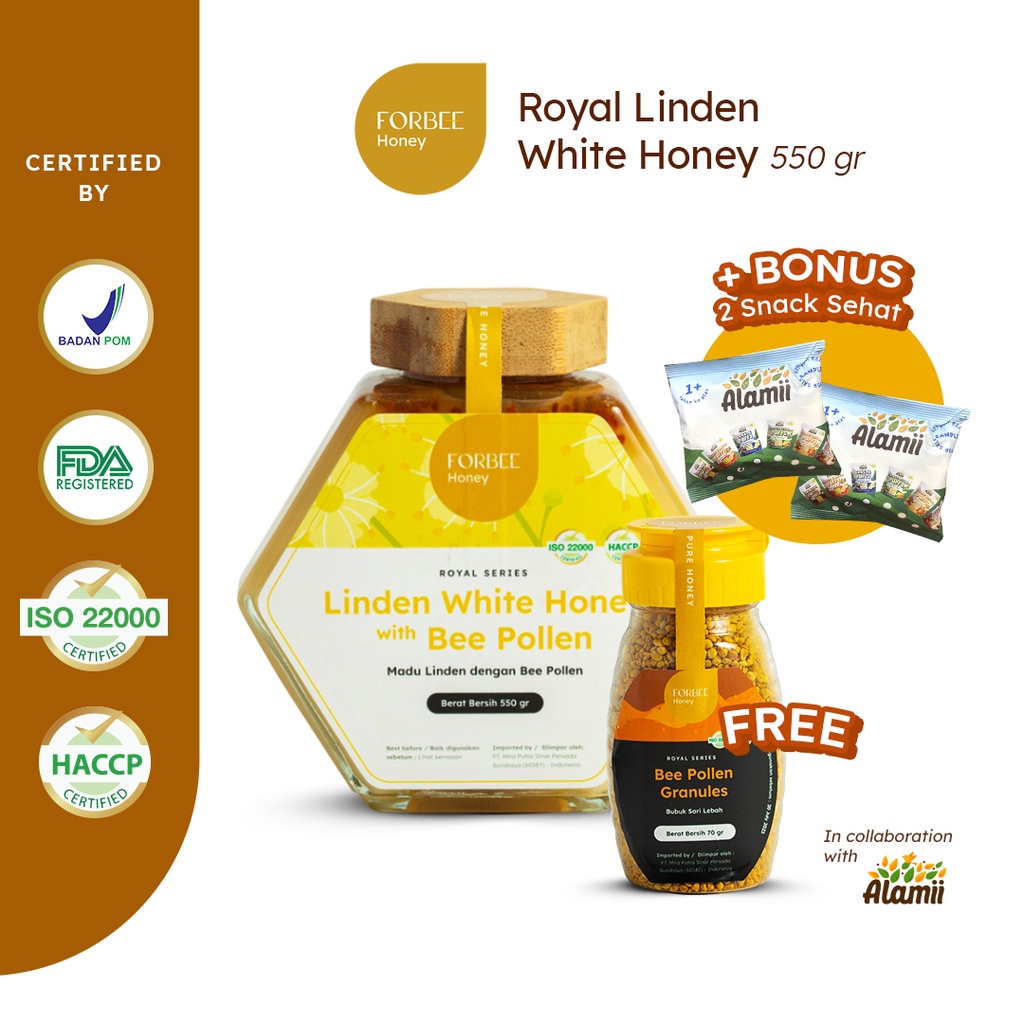 

Terlaris Forbee Royal Linden White Honey With Bee Pollen 550g Madu Putih Asli Murni Vitamin Kulit Suplemen Kecantikan Alami Obat Minuman Herbal Anti Aging Penuaan Dini Jerawat Pencernaan Metabolisme Batuk Pilek Demam Asam Lambung Gerd