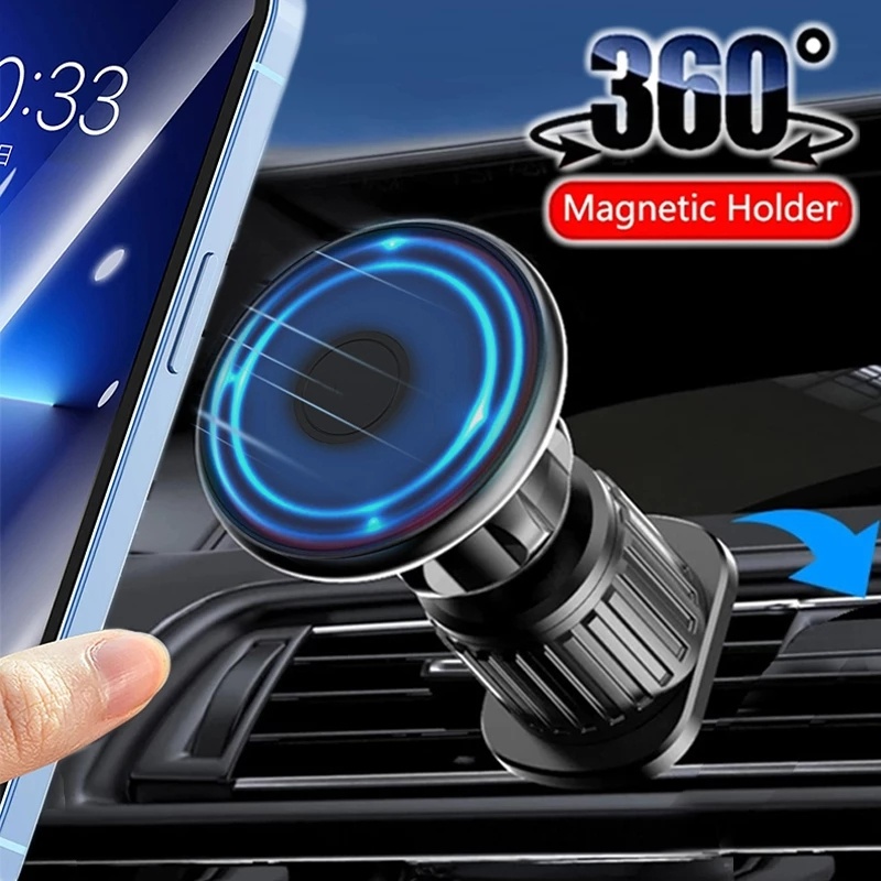 Universal Magnet Car Handphone Holder Multifungsi360 ° Rotatable Air Vent Outlet Mounted Phone Stand Braket Ponsel Mobil Aksesoris Mobil