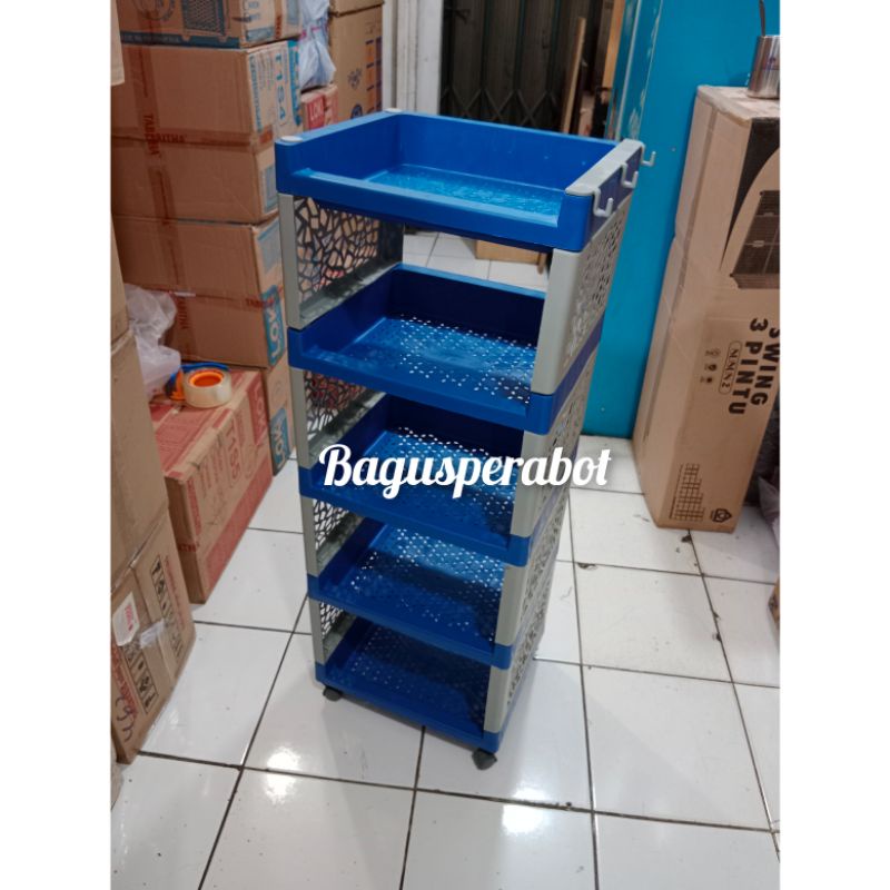 RAK SERBAGUNA-RAK PORTABEL-RAK SUSUN 5-RAK PLASTIK 5SUSUN