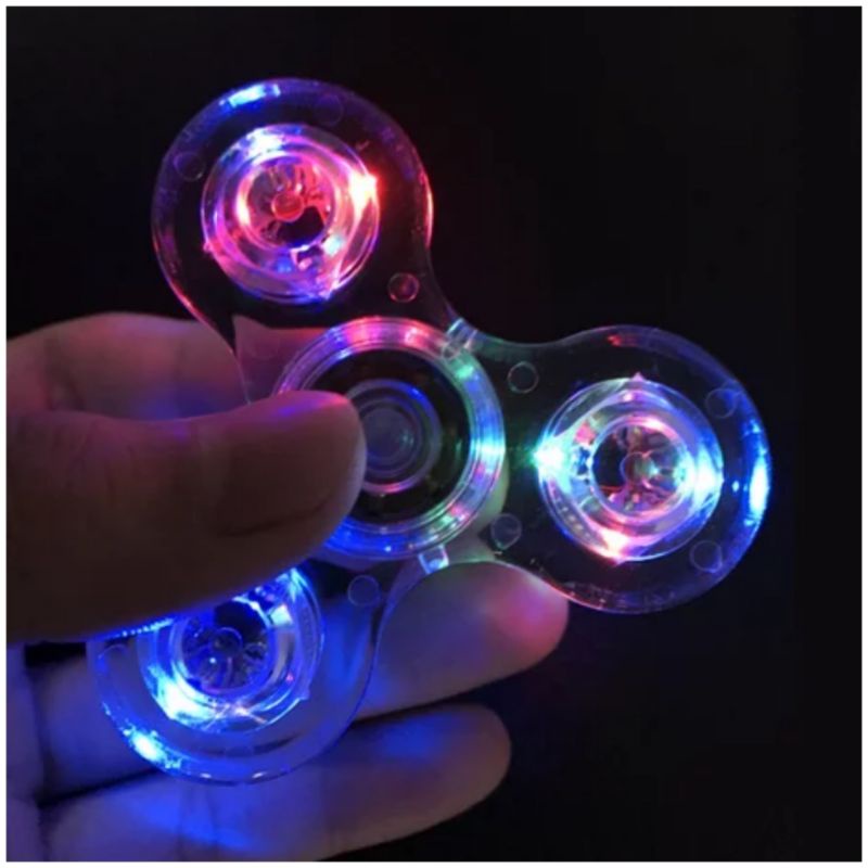 MAINAN FIDGET SPINNER BESI LED MENYALA LAMPU  / SPINNER LED