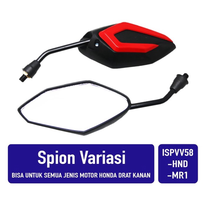 Jual Spion-Kaca Kiri-Kanan Set Variasi Vario Motor Honda Drat Kanan Baut 14 - Merah Berkualitas
