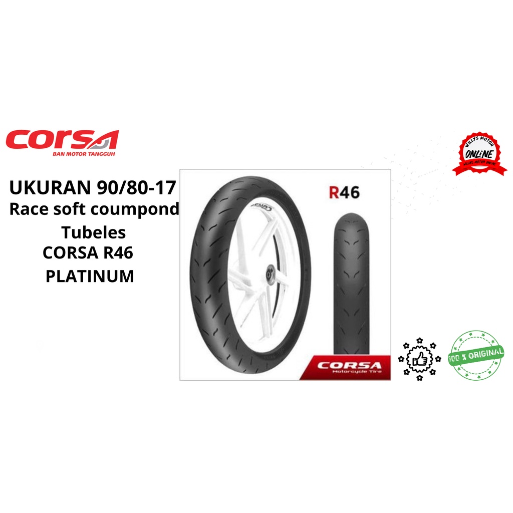 Ban 90/80-17 R46 Tubeless Corsa Platinum