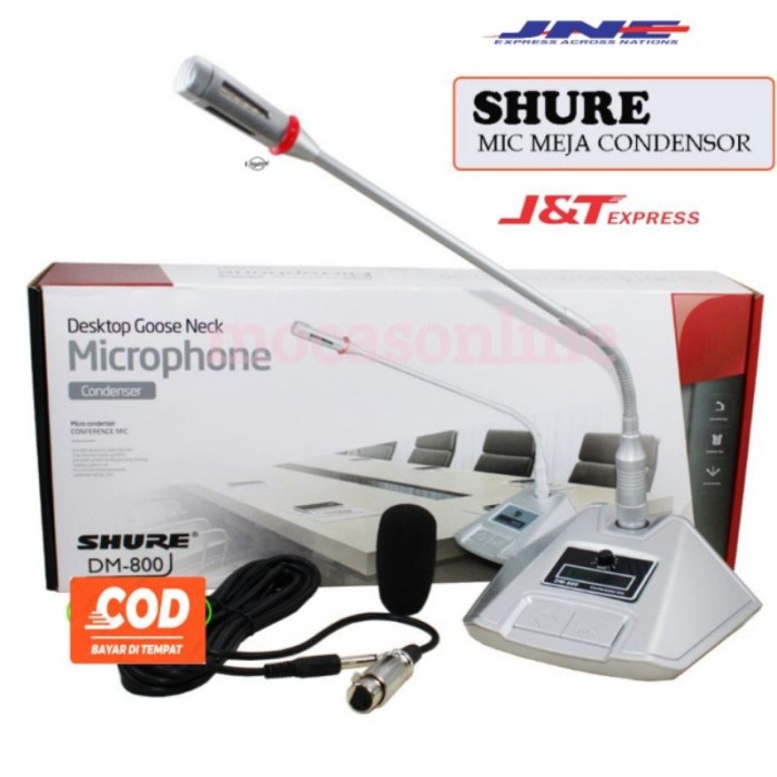 Mic Kabel Podium Shure Dm 800 Audio Conference Bell #Original