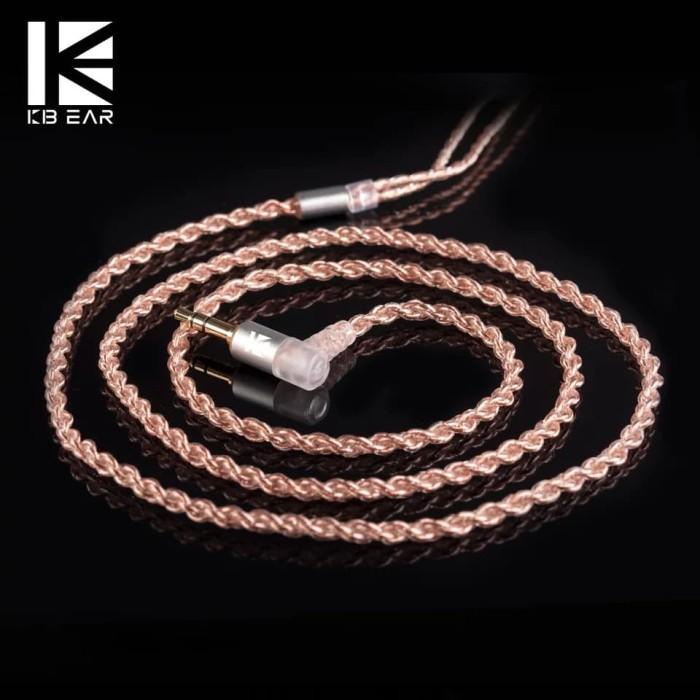 Kbear 4 Core Upgrade Kabel Earphone 2 Pin 0.78 With Mic Type A B Blon