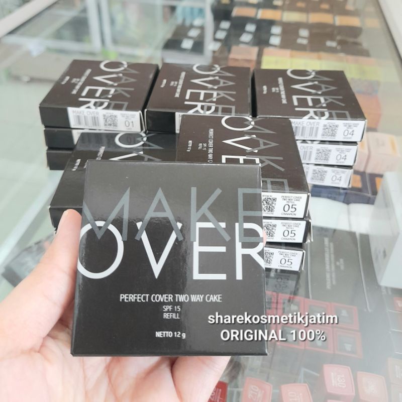 (Original) Refill Make Over Perfect Cover Two Way Cake Spf 15 Bedak Padat