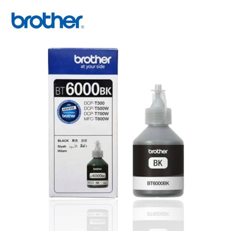 Tinta Brother BT6000 BK Original untuk DCP-T300W, DCP-T500W, DCP-T700W, MFC-T800W