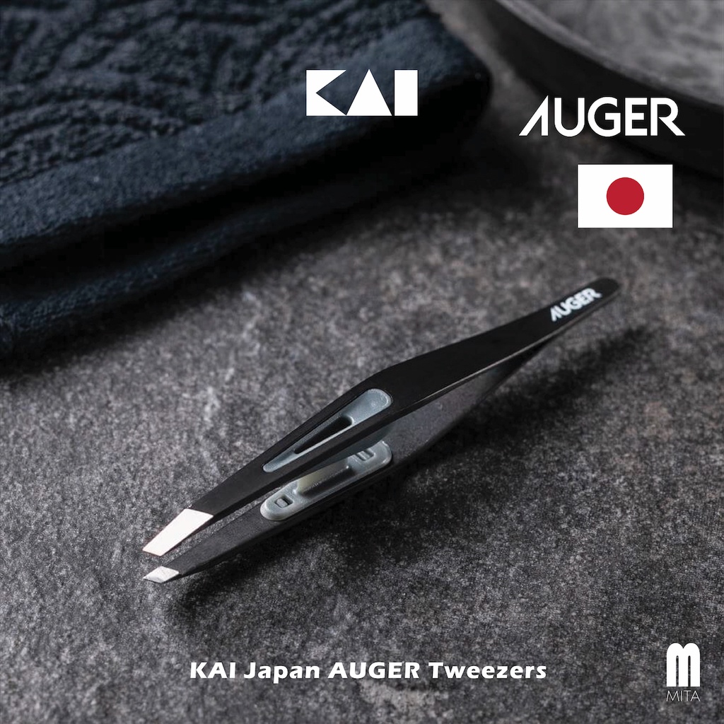 KAI Japan AUGER Series Slanted Tweezer Pinset