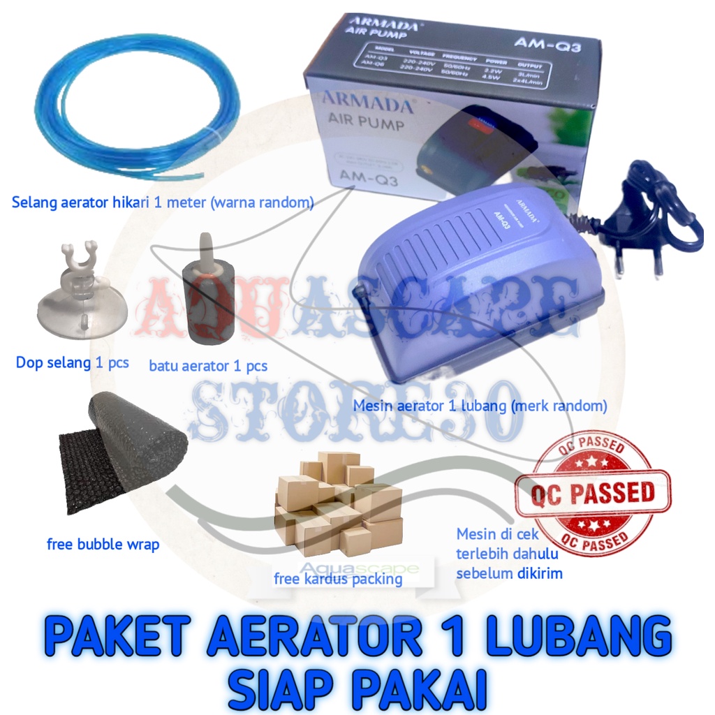 aerator 1 lubang siap pakai gelembung air pump aerator / aerator 1 lubang lengkap / aerator 1 lubang