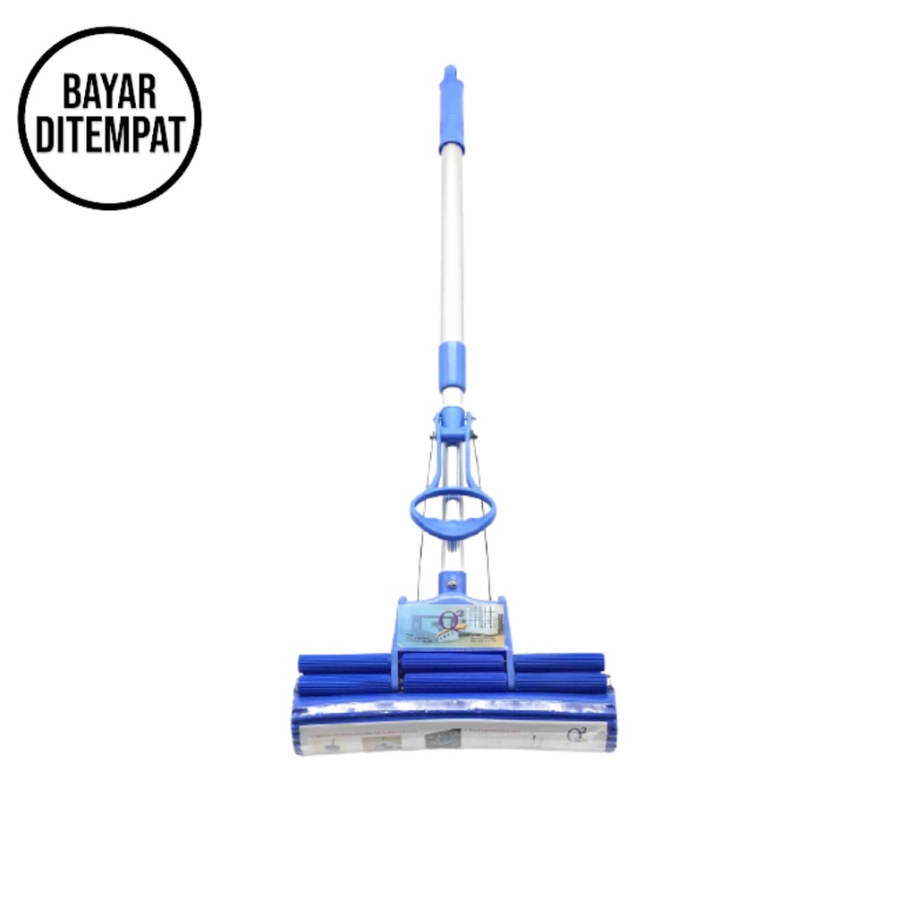 BWDO Q2 Alat Pel Lantai Pel Sodok Busa Pembersih Lantai Biru Lap Kain Praktis Simple Penarik GSF