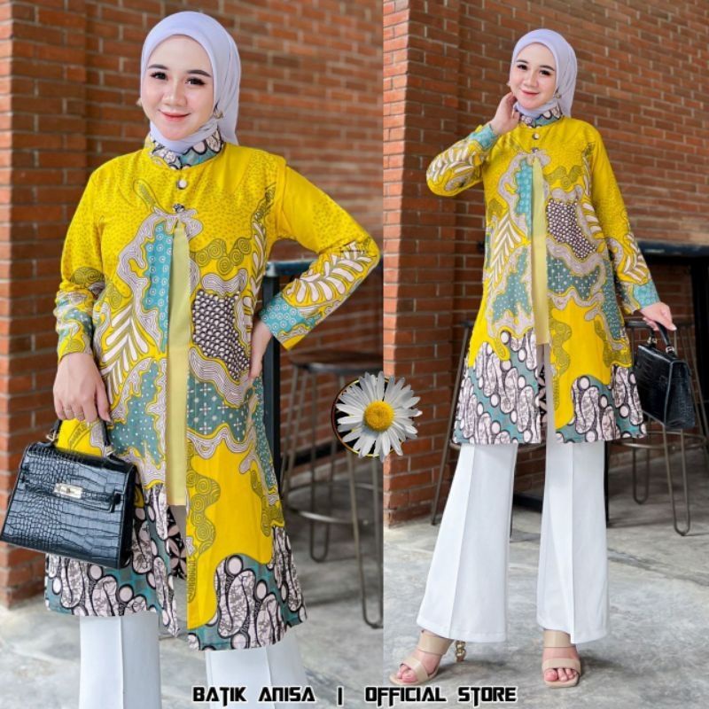 Tunik Batik Bolero Kombinasi Lengan Panjang- Naira Batik