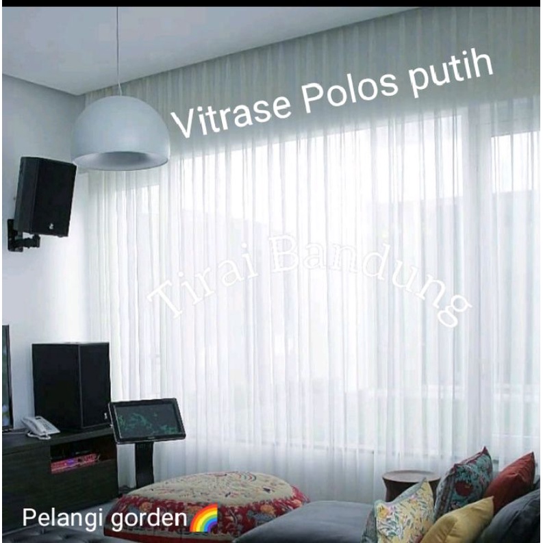 Vitrase gorden/puring gorden/dalaman gorden/vetras polos putihVitrase blackout impotr