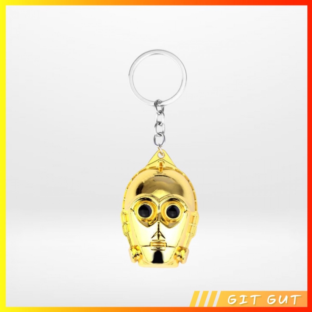 Keychain Gantungan Kunci Star Wars 3CPO Head