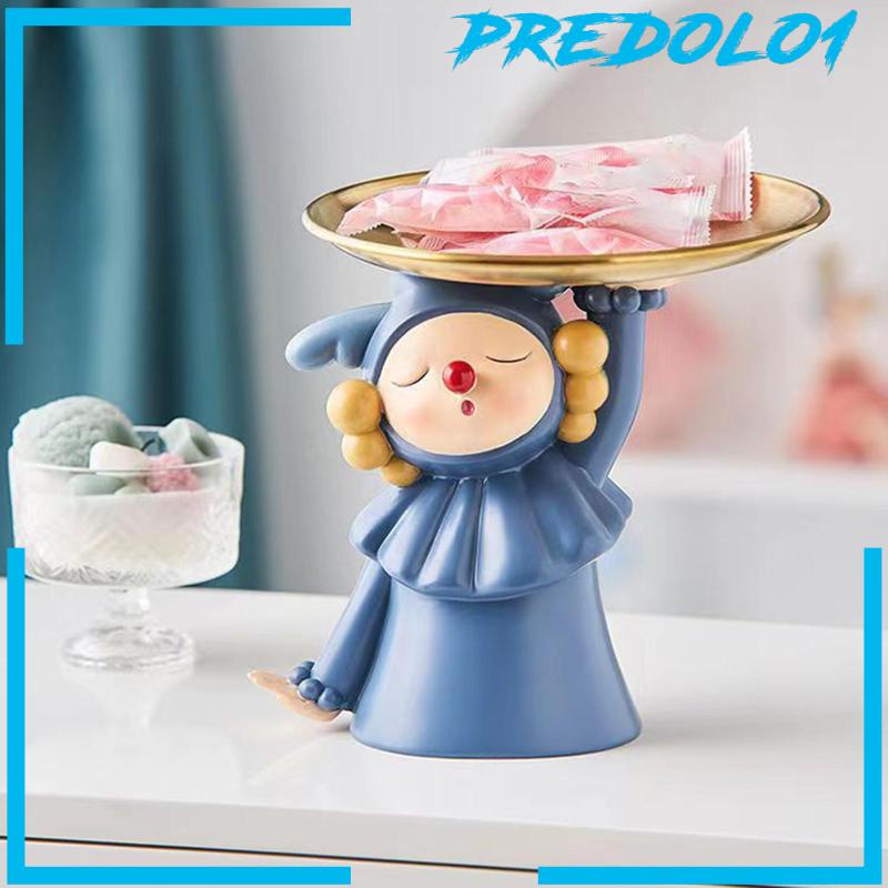 [Predolo1] Patung Badut Modern Memegang Nampan Candy Dish Organizer Untuk Dekorasi Rumah Bar