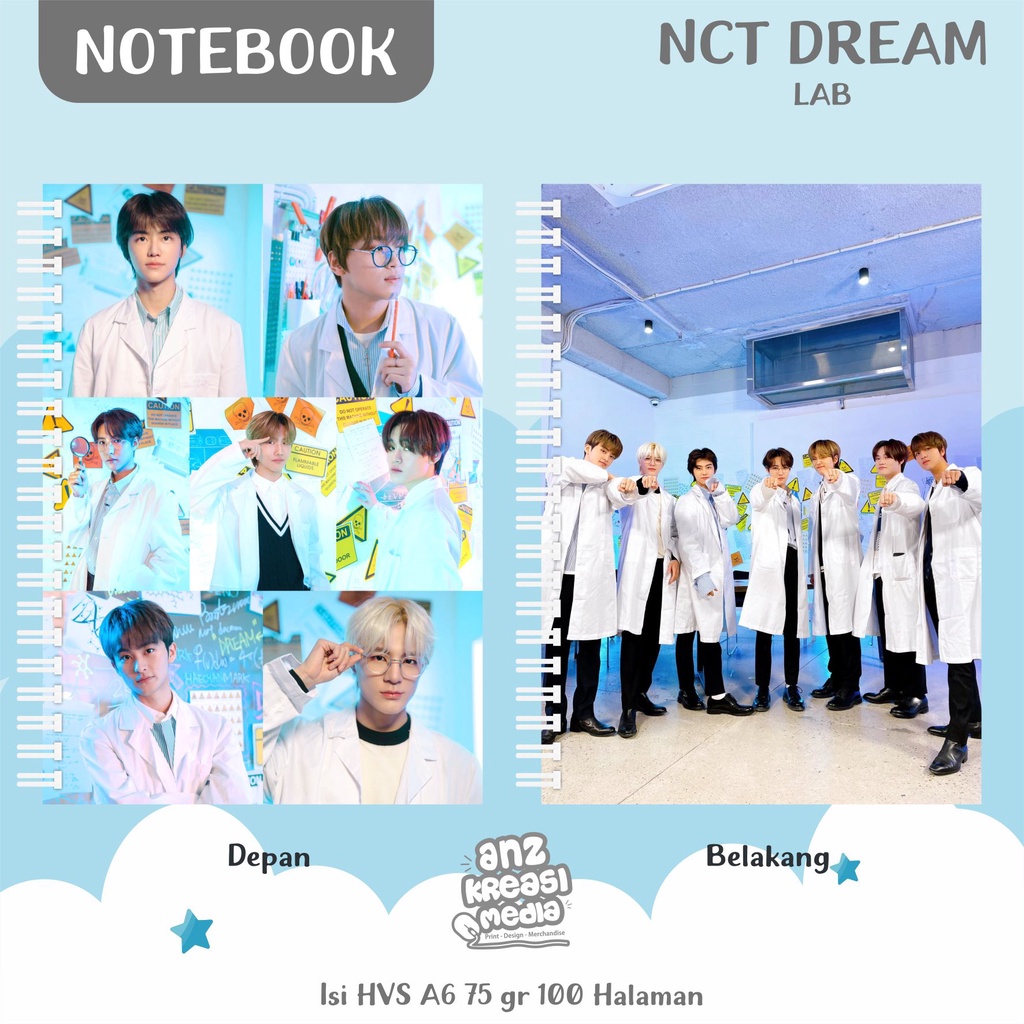 NOTEBOOK A6 BUKU TULIS SPIRAL - NCT DREAM LAB - MERCHANDISE KPOP MURAH UNOFFICIAL