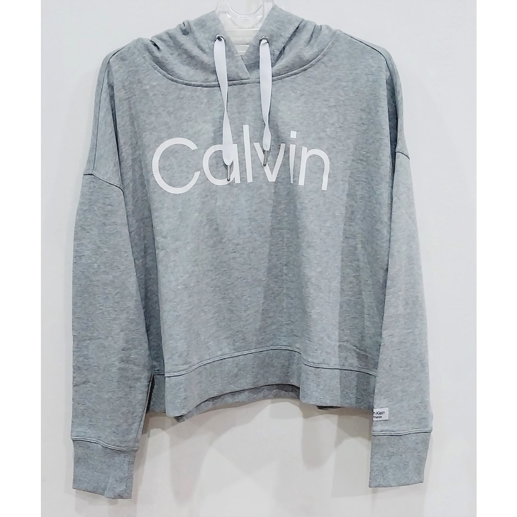 calvin klein sweatshirt hoodie wanita OF 36 original grey/black/white