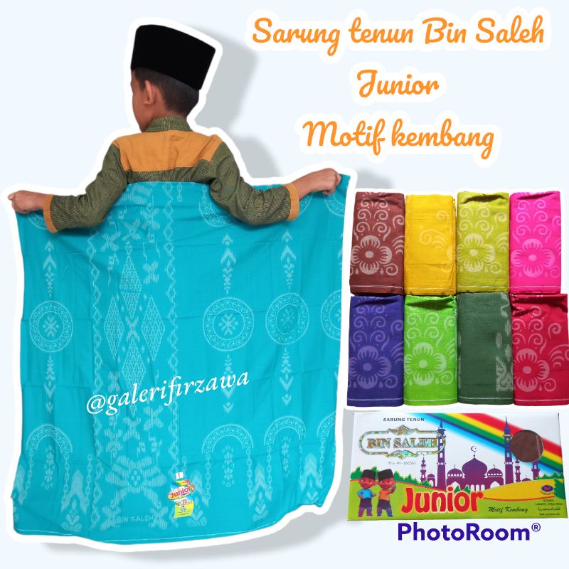 Sarung tenun anak bin saleh junior motif kembang kain halus produksi panamtex