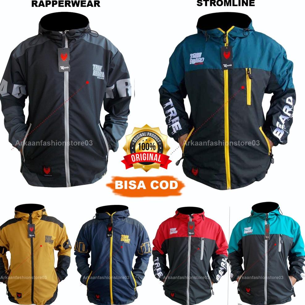 AKN Jaket Hoodie Outdoor Pria TREEBEARD Stormline Anti Air / Jaket Gunung / Jaket Motor / Rapperwear