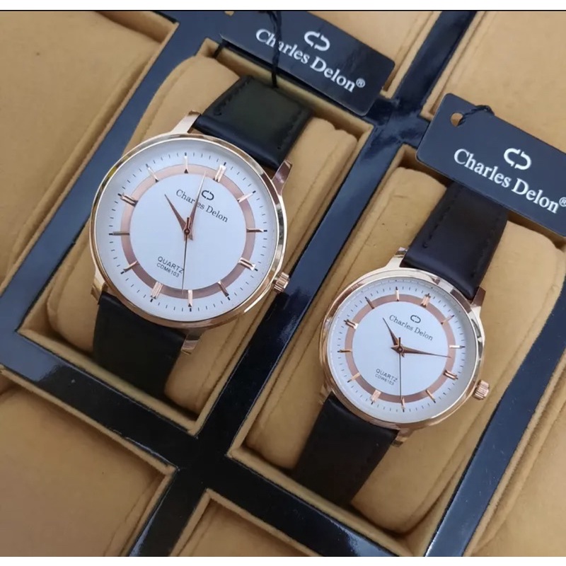 NEW jam tangan couple charles delon original anti air