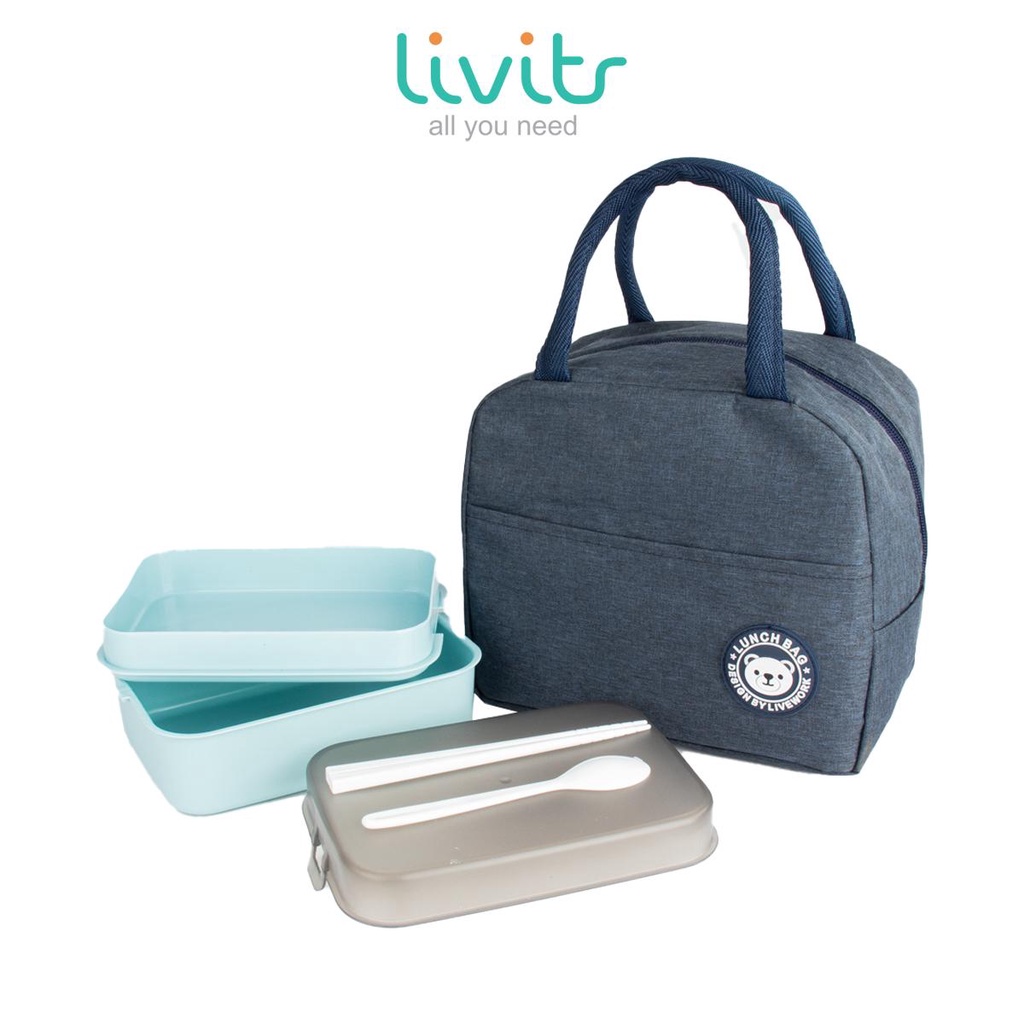 2IN1 KOTAK MAKAN SET !!! Lunch Box I Tempat Kotak Makan I Lunch Box 2 Tingkat
