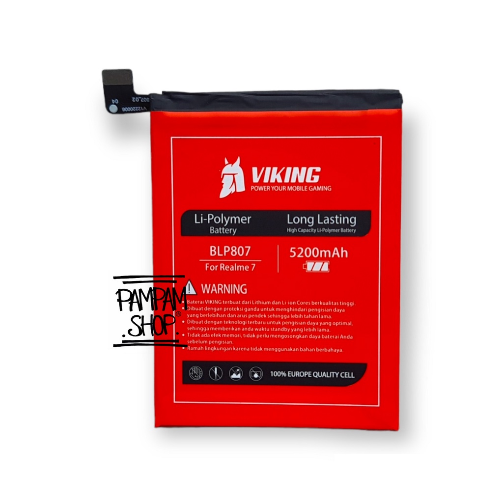 Baterai VIKING Double Power Original Realme 7 V5 X2 BLP807 Batre Batrai Battery HP Handphone Ori BLP 807